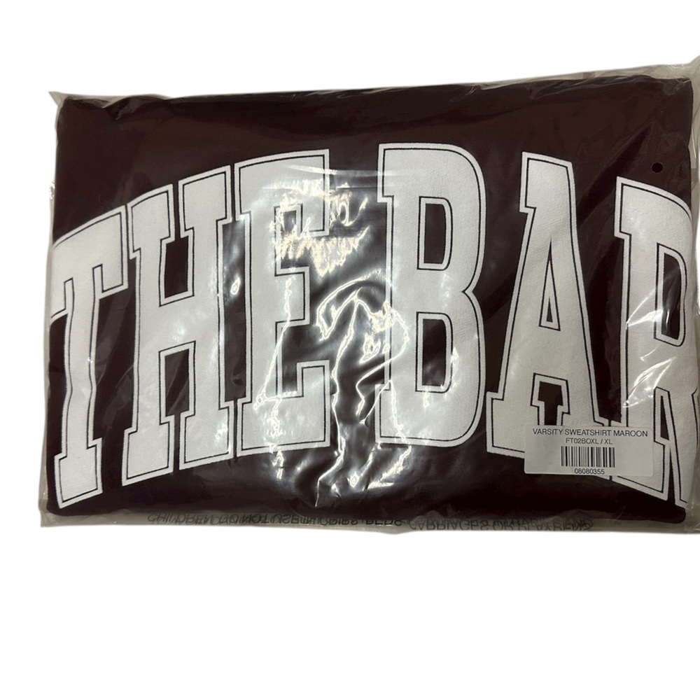 The Bar Maroon Women's Varsity Sweatshirt-NWT - Picture 7 of 7
